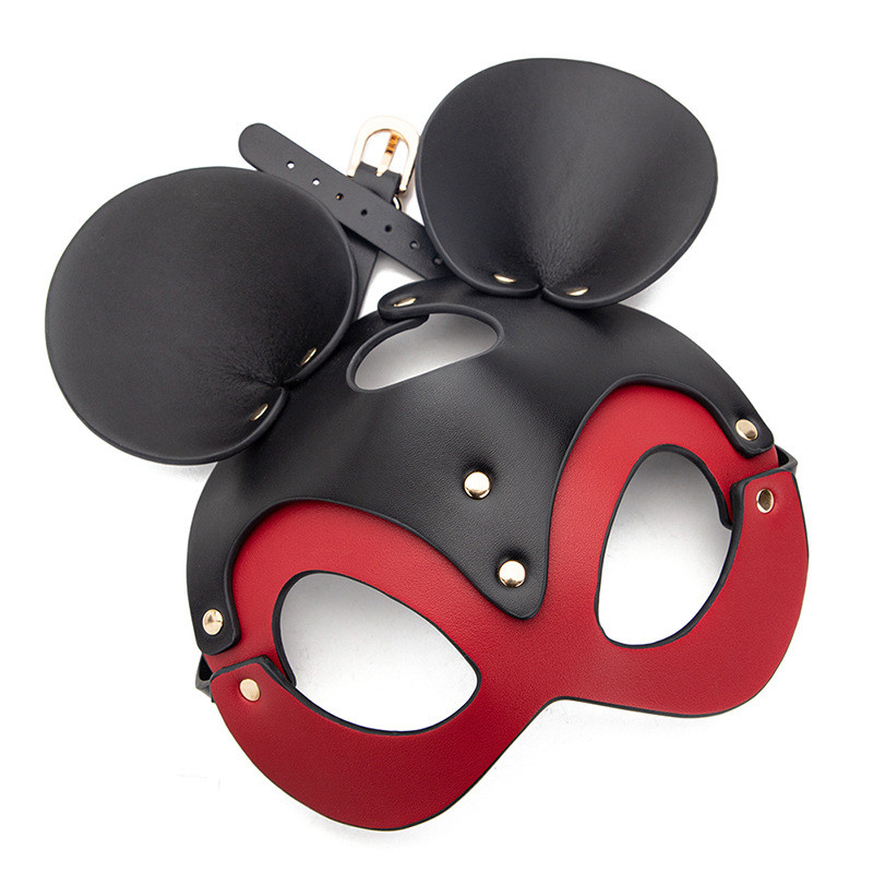 LuxuryFantasy Masque SM Black Mouse Noir et Rouge